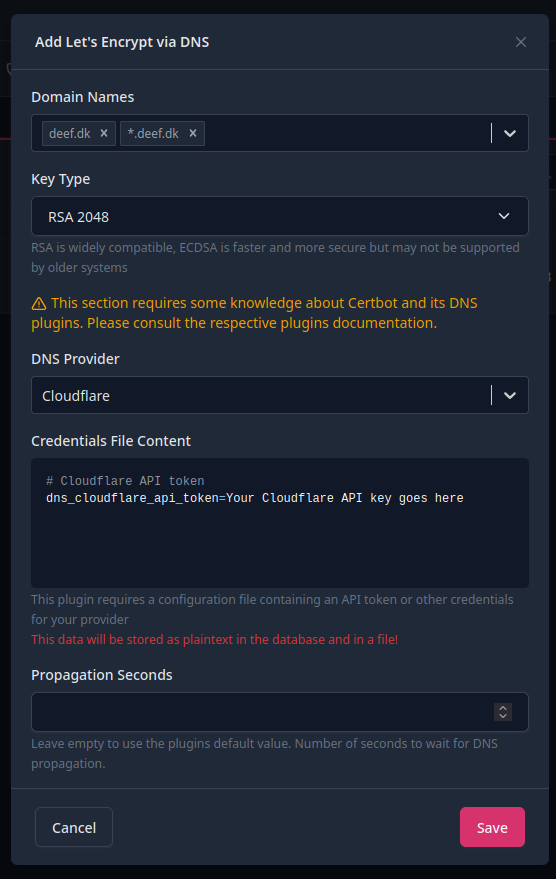 TLS Certificate