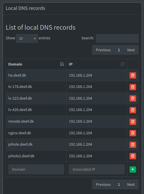 Pi-hole local DNS Records